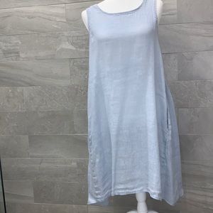 CP Shades asymmetrical light wash linen Dress Large